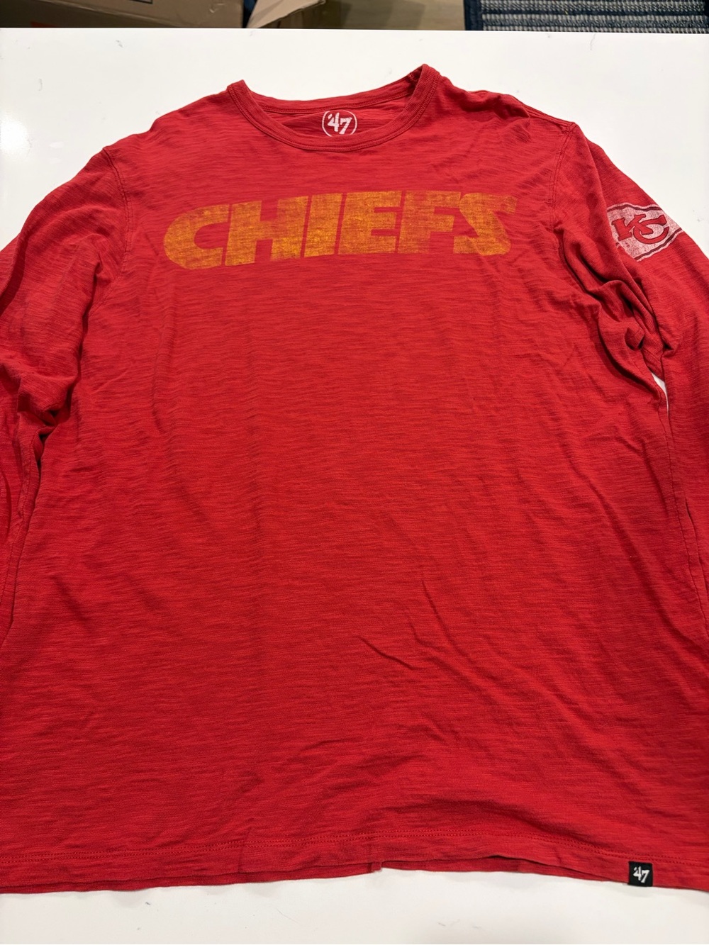 Kansas City Chiefs KC ‘47 Men’s Red Long Sleeve Tee